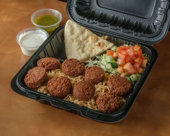 Falafel Over Rice.